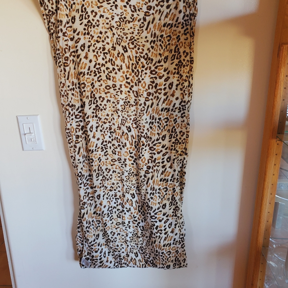 BKE Buckle Leopard Print Circle Infinity Scarf